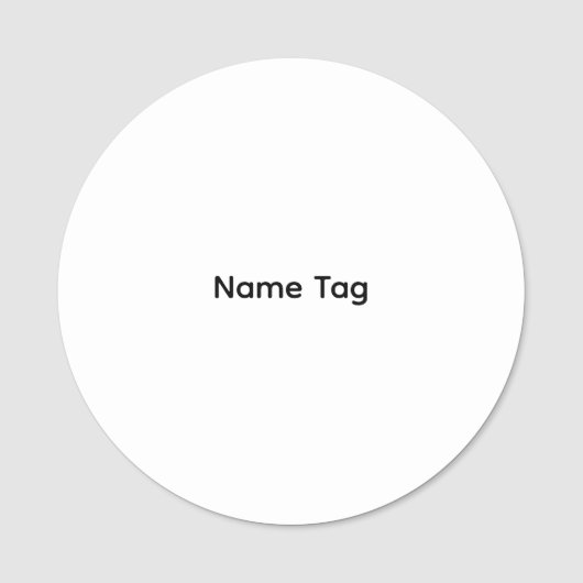 Simple Personnalisé | Étiquette de nom Classique (Devant)