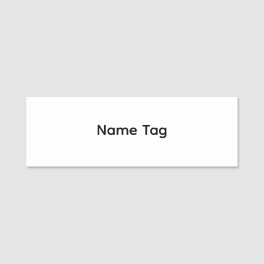 Simple Personnalisé | Étiquette de nom Classique (Devant)