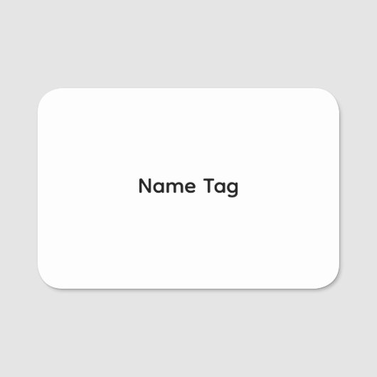 Simple Personnalisé | Étiquette de nom effaçable à (Devant)
