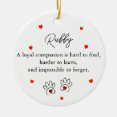 Simple Pet Name Keramisch Ornament (Voorkant)