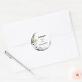 simple petit rond blanc roses autocollants de mari (Enveloppe)