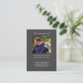 Simple petite carte de prière de mémorial photo (Debout devant)