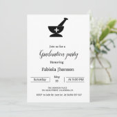 Simple Pharmacie University graduation party Aankondiging (Staand voorkant)