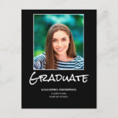 Simple Photo Afstuderen Announcement Briefkaart (Voorkant)