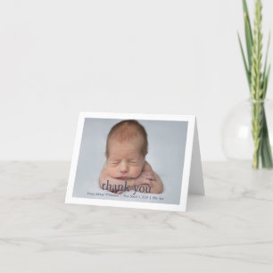 Simple Photo Baby shower-foto Bedankkaart
