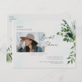 Simple Photo Bridal Shower Invitation Foliing (Devant / Derrière)