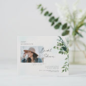 Simple Photo Bridal Shower Invitation Foliing (Debout devant)