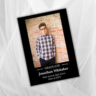 Simple Photo Classique Faire-part de graduation no