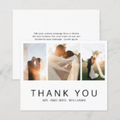 Simple Photo Collage Budget Mariage Carte de remer (Devant / Derrière)