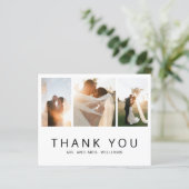 Simple Photo Collage Budget Mariage Carte de remer (Debout devant)