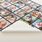 Simple Photo Collage Personalized Multi 30 Picture Sherpa Deken (3/4)