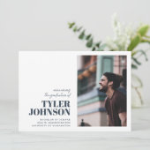 Simple Photo College Faire-part de diplôme (Debout devant)
