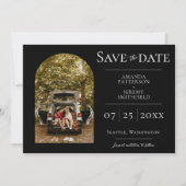 Simple Photo d'arche | Noir Carte de sauvegarde (Devant)