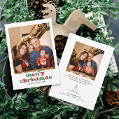 Simple Photo de famille Joyeuse carte de Noël