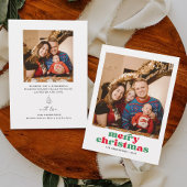 Simple Photo de famille Joyeuse carte de Noël