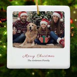 Simple Photo de famille Joyeux ornement de Noël