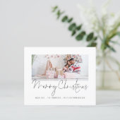 Simple Photo de famille Script Joyeuse carte de No (Debout devant)