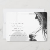 simple photo de nouveau-né faire-part de naissance (Dos)