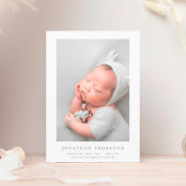 simple photo de nouveau-né faire-part de naissance