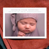 simple photo de nouveau-né faire-part de naissance