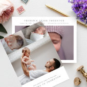 simple photo de nouveau-né faire-part de naissance