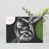 simple photo de nouveau-né faire-part de naissance (Debout devant)