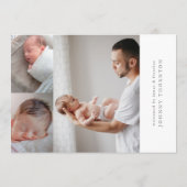 simple photo de nouveau-né faire-part de naissance (Dos)