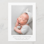 simple photo de nouveau-né faire-part de naissance (Devant)