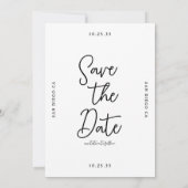 Simple Photo de Save the Date écrit à la main Fant (Dos)