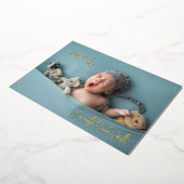 Simple Photo Elegant Faire-part de naissance Gold (Rotation)