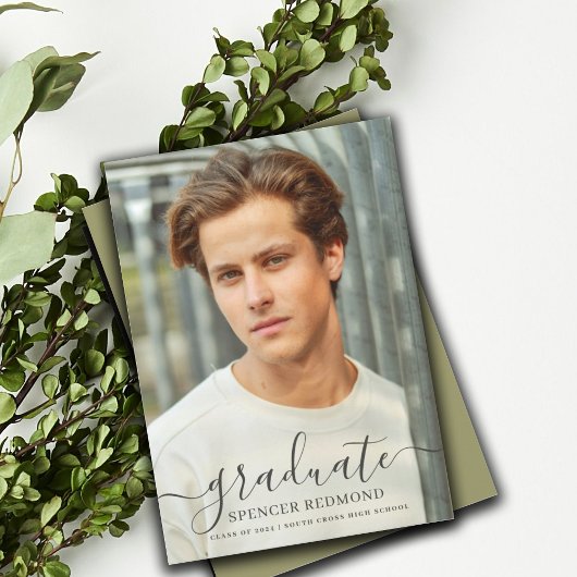 Simple Photo Faire-part d'études secondaires