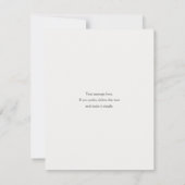 Simple photo Funérailles et Carte de remerciements (Dos)