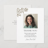 Simple photo Funérailles et Carte de remerciements (Devant / Derrière)