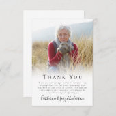 Simple Photo Funeral Bedankkaart (Voorkant / Achterkant)