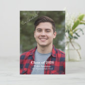 Simple Photo Grad Party Invitation Personalize (Debout devant)