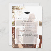 Simple Photo Graduate Faire-part 2022 Navy Blue (Dos)