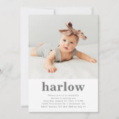 Simple Photo Invitation Anniversaire | Floral (Devant)