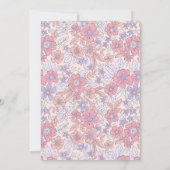 Simple Photo Invitation Anniversaire | Floral (Dos)