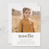 Simple Photo Invitation Anniversaire | Floral (Devant)