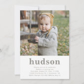 Simple Photo Invitation Anniversaire | Minimaliste (Devant)