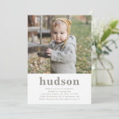 Simple Photo Invitation Anniversaire | Minimaliste (Debout devant)