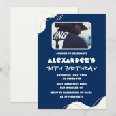 Simple Photo invitations à 46e anniversaire Hommes (Devant / Derrière)