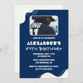 Simple Photo invitations à 67e anniversaire Hommes (Devant / Derrière)