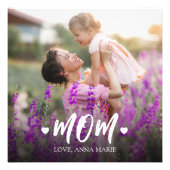 Simple Photo Maman Typographie Personnalisée (Devant)
