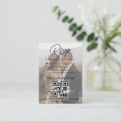simple photo mariage rsvp code qr carte de boîtier (Debout devant)