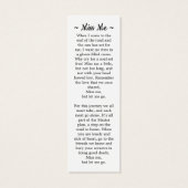 Simple Photo Memorial Poem Signet de prière funéra (Dos)