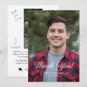 Simple Photo Merci Graduation Personnaliser (Devant / Derrière)