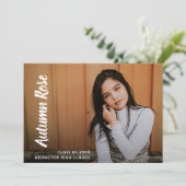 Simple Photo Modern Afstuderen Aankondiging (Staand voorkant)