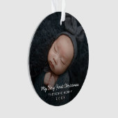 Simple photo moderne bébé Mon premier Noël (devant)