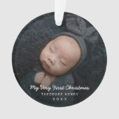 Simple photo moderne bébé Mon premier Noël (devant)